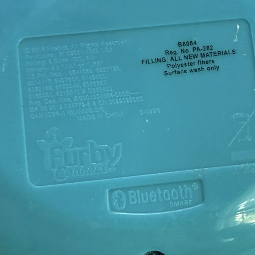 Furby Connect Teal Blue with Sleep Mask Bluetooth 2016 Hasbro TESTED WORKS